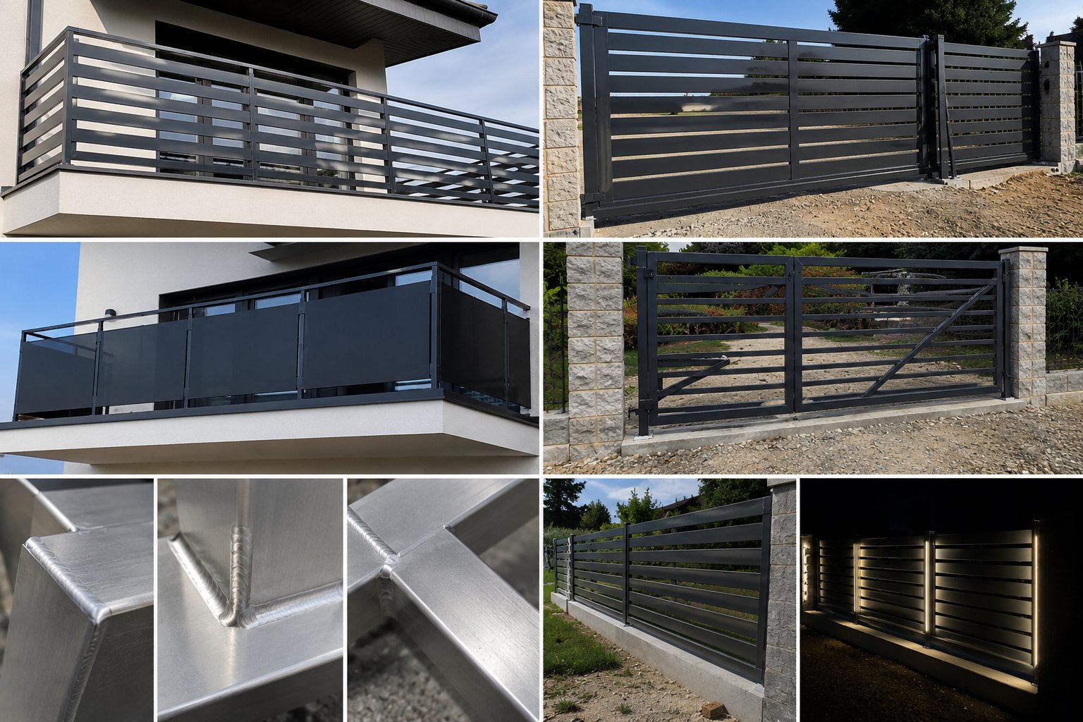 Realizacje MAT-TECH — balustrady, bramy i detale spawalnicze